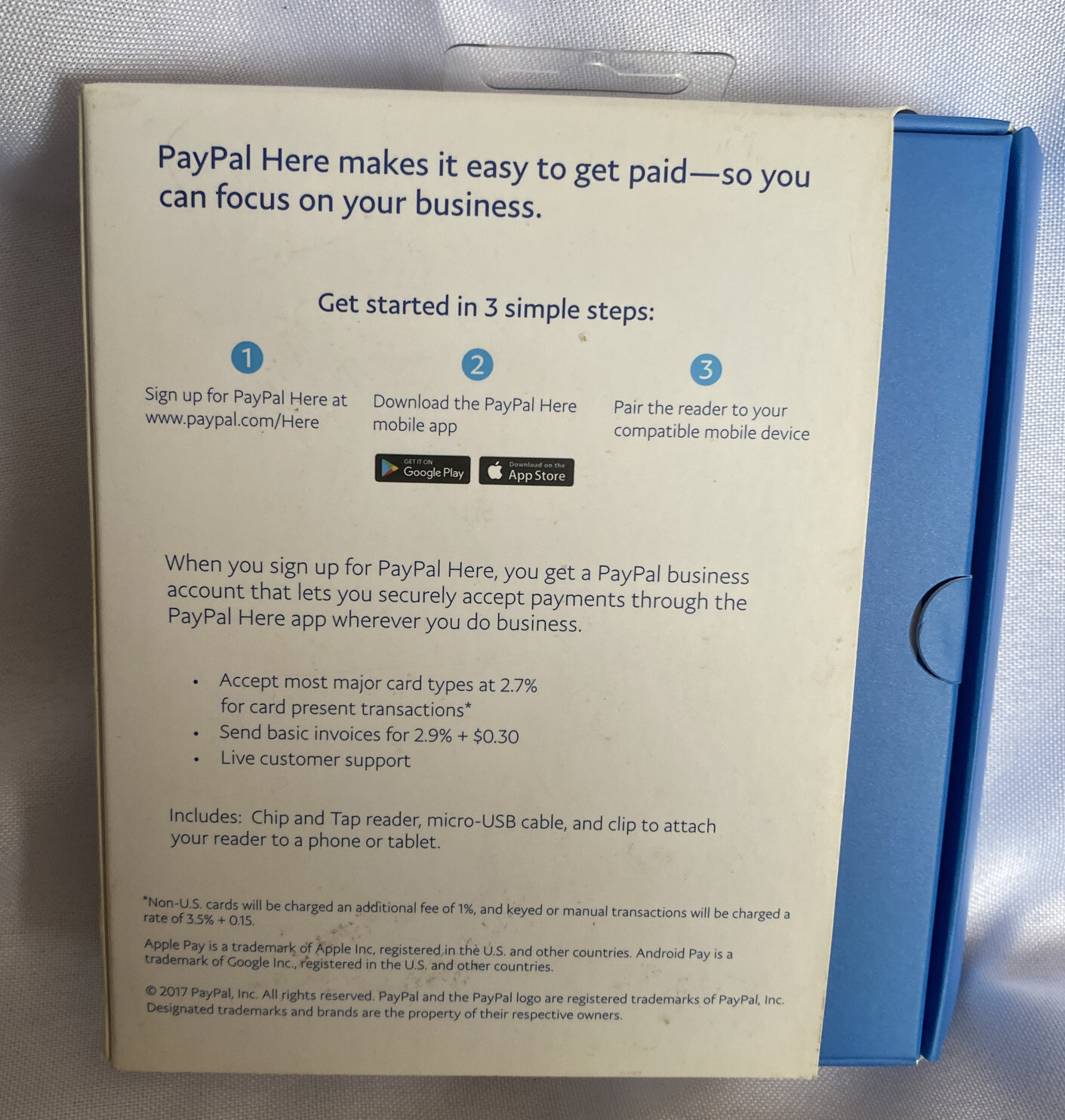 Paypal PCTUSDCRT Chip and Tap Credit Card Reader