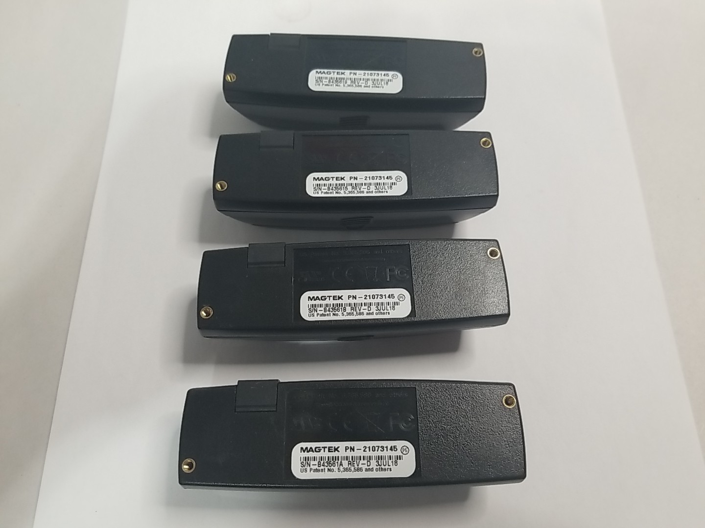 (Lot of 4) Magtek Card Reader Pn – 21073145 Used No Usb