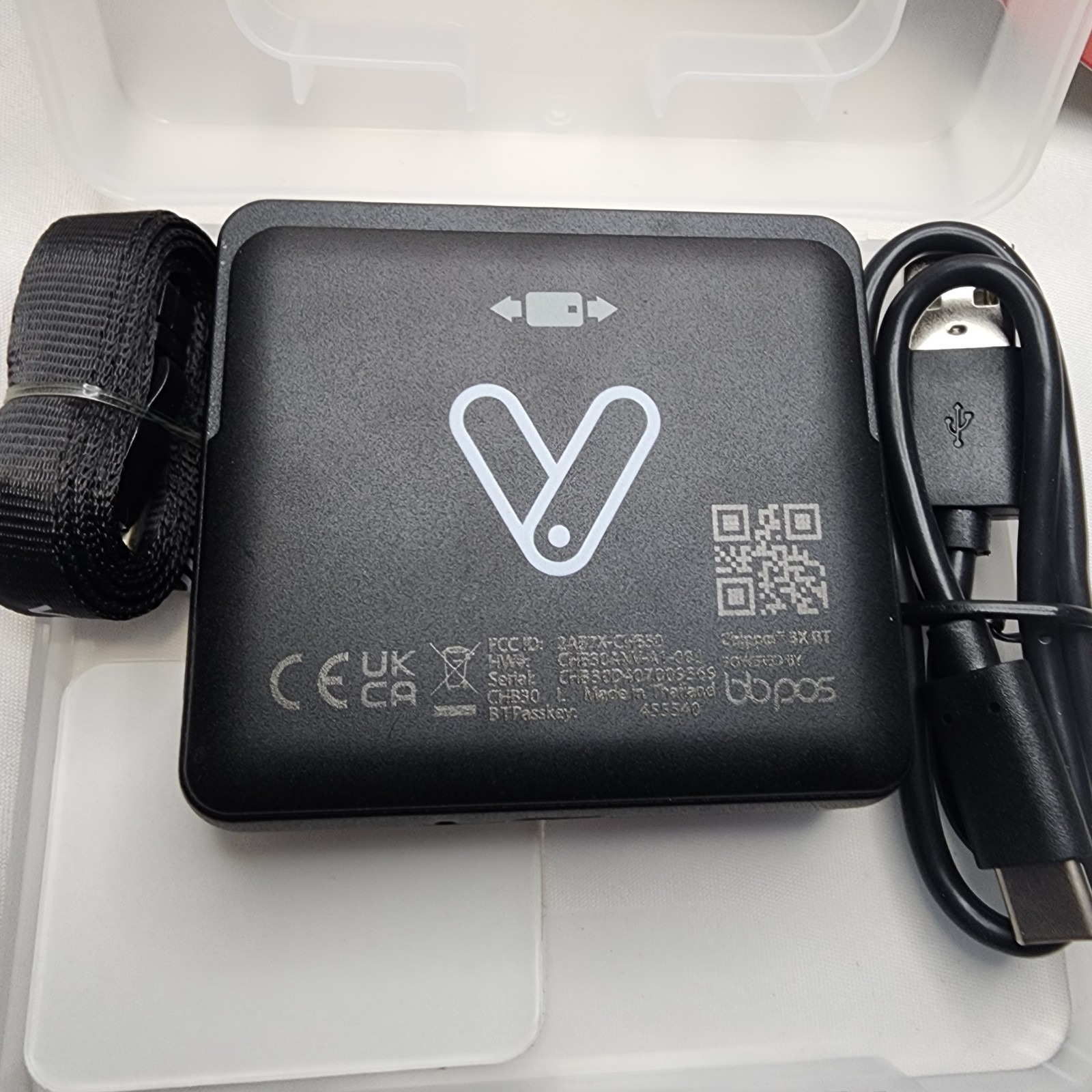 Vagaro EMV Chipper 3X BT Bluetooth Card Reader + USB-C, w/Strap & Case – NEW