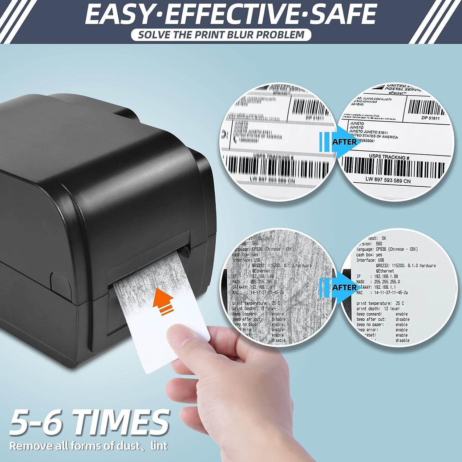 Card Reader Cleaning Cards – Dual Side Credit Card Reader Cleaner, CR80 Card Re