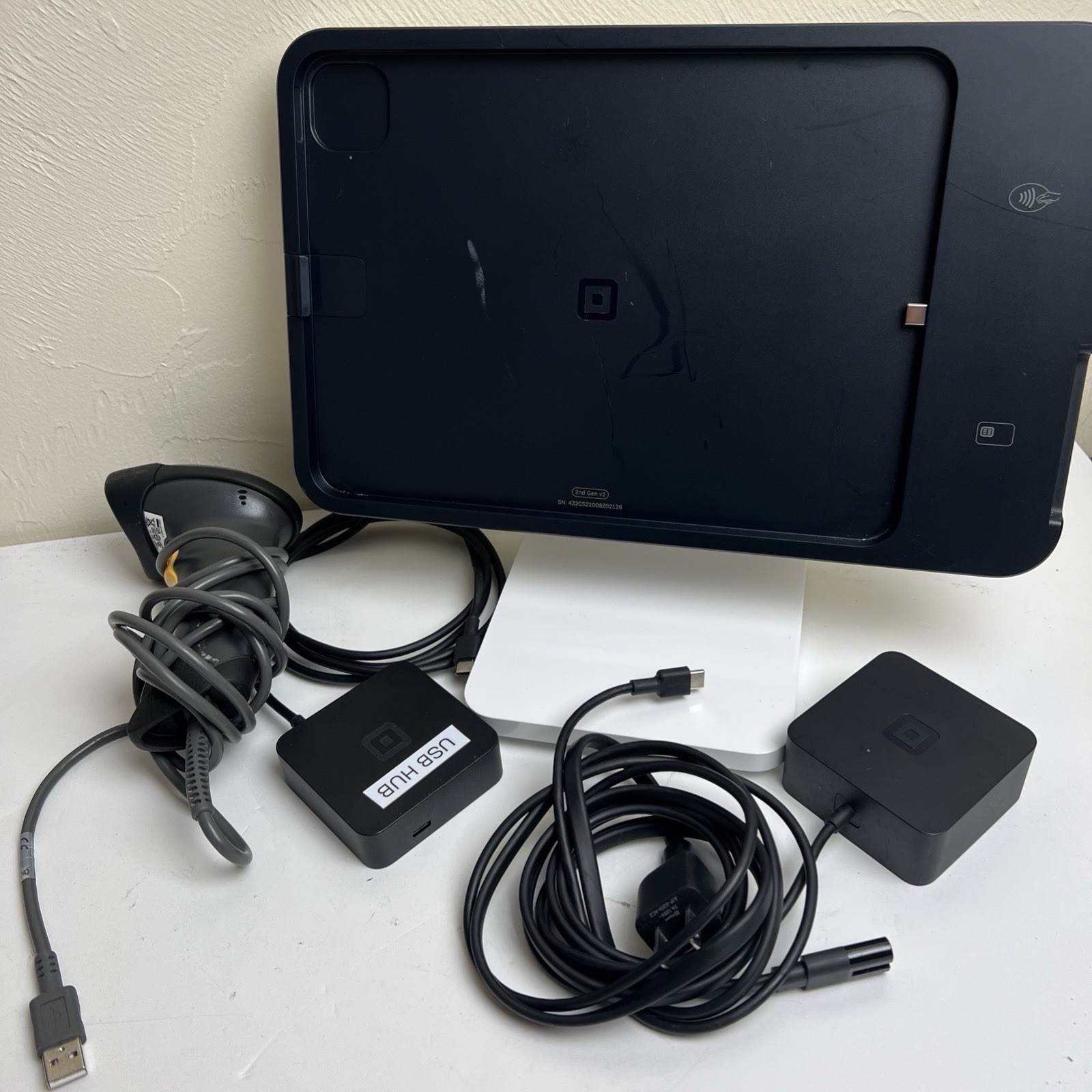Square Stand 2nd Gen V2 POS w/ Magstripe Reader USB Hub + Accessories ** No iPad