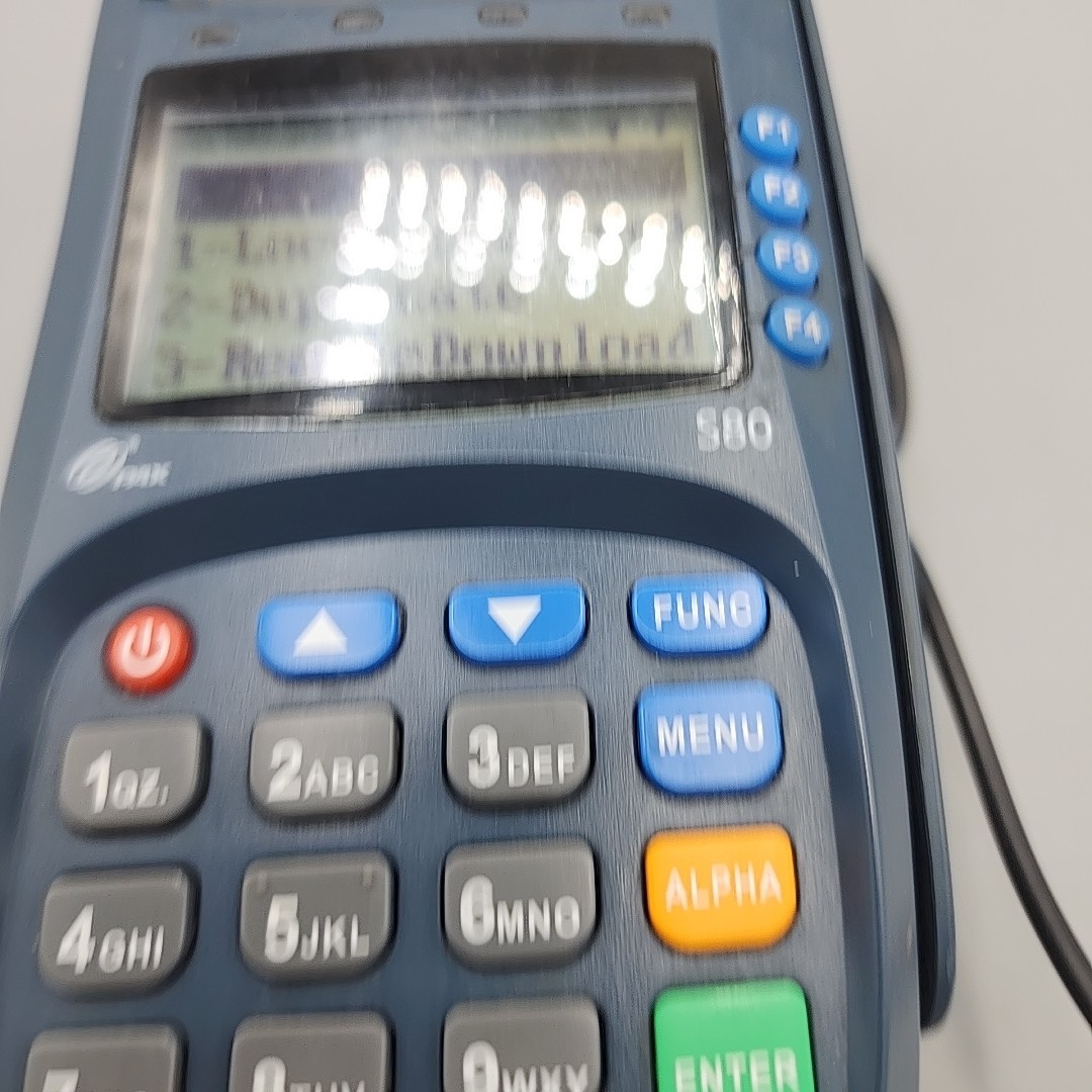 Used Pax S80 Credit Card Terminal with Power Cord Reset