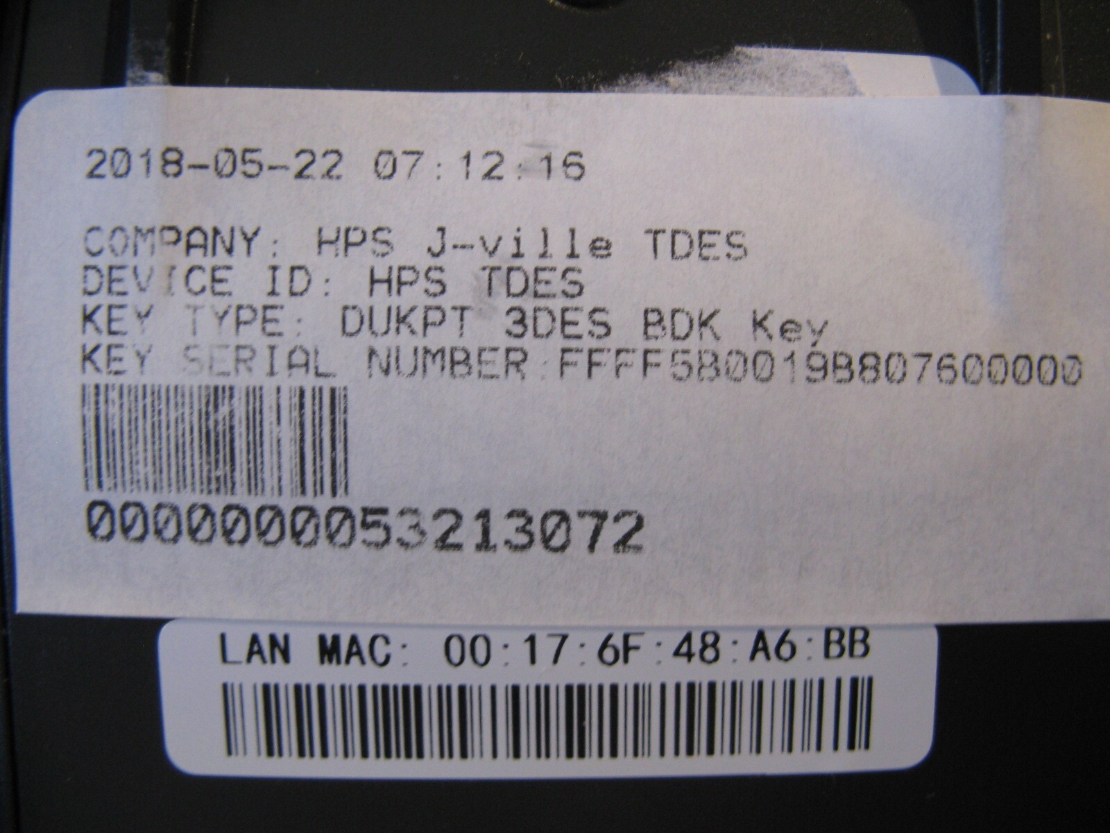 PAX PINPAD S300 LOCKED TO “Heartland Payment Systems”