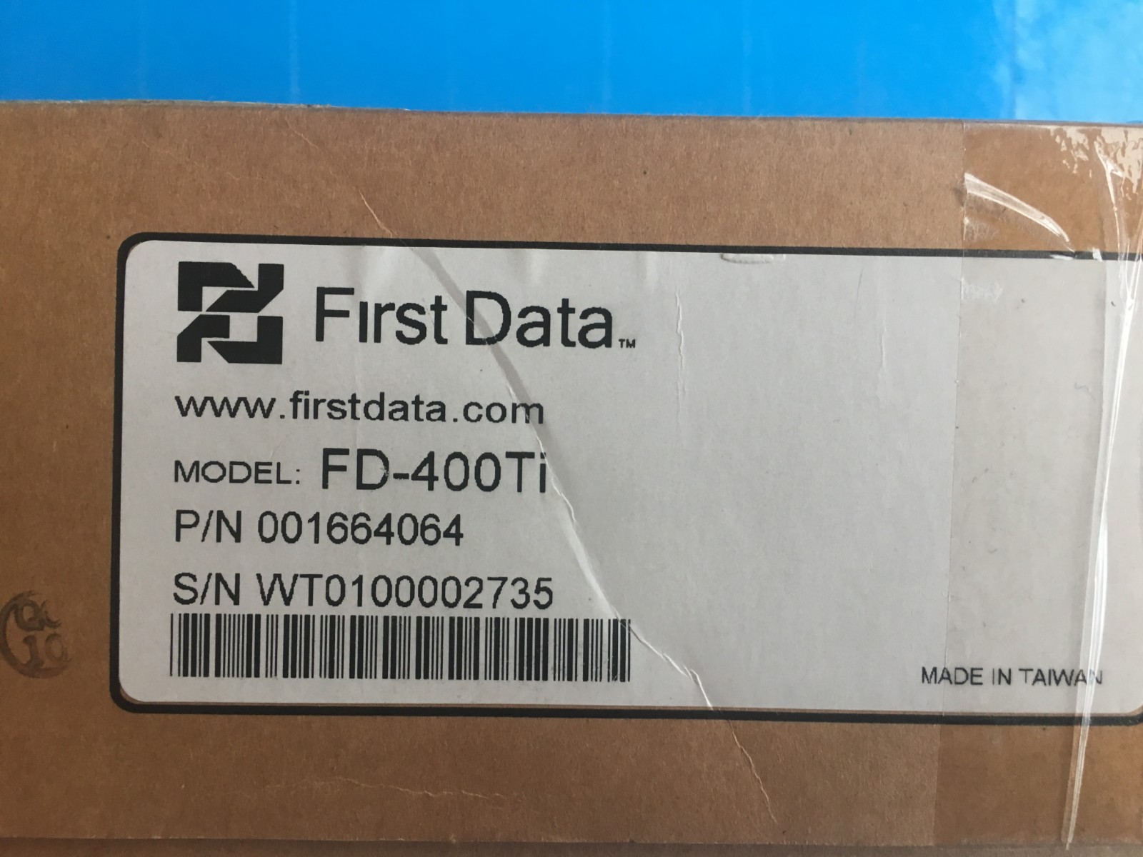 First Data FD 400 TI in Origial Box with Power Supplies & Paper Rolls NICE PRICE