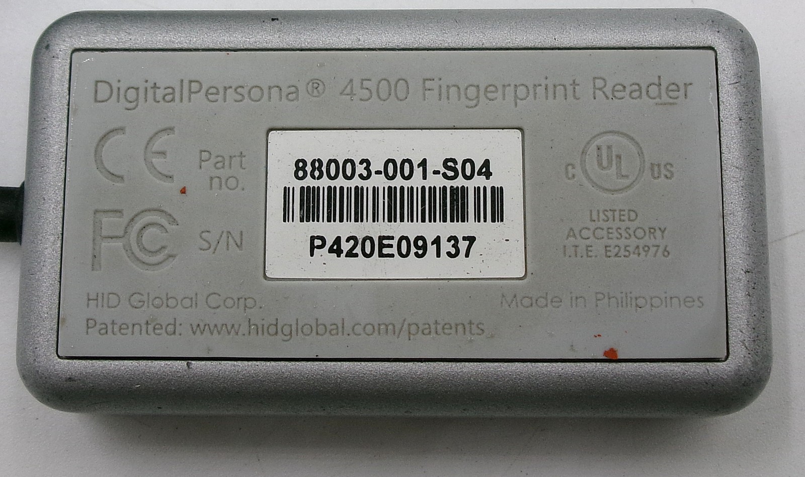 DigitalPersona U.are.U4500 USB Fingerprint Reader 50013-001-103 Biometric Scaner