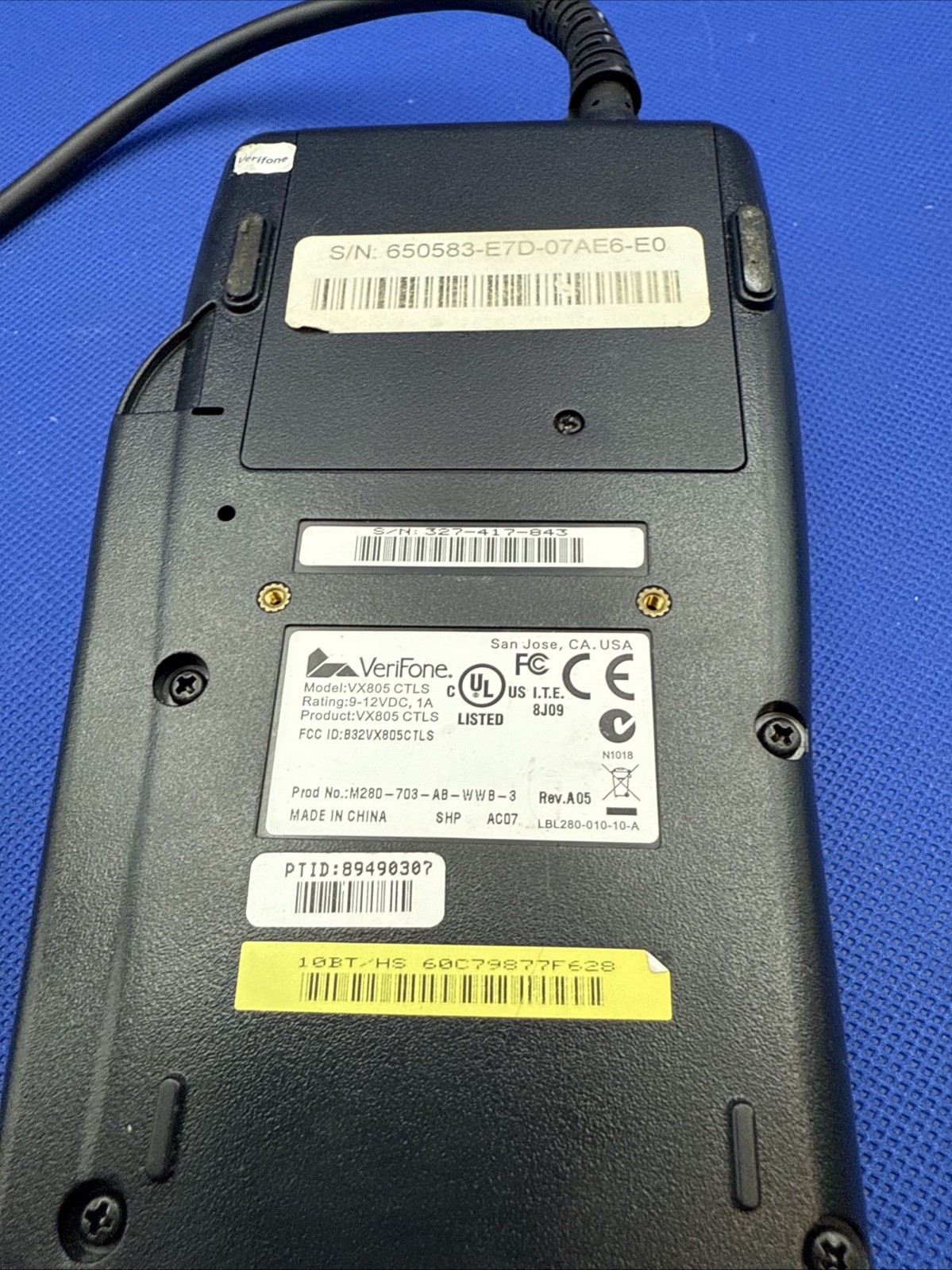 Verifone VX-805 Pin Pad Card Reader Keypad Tested