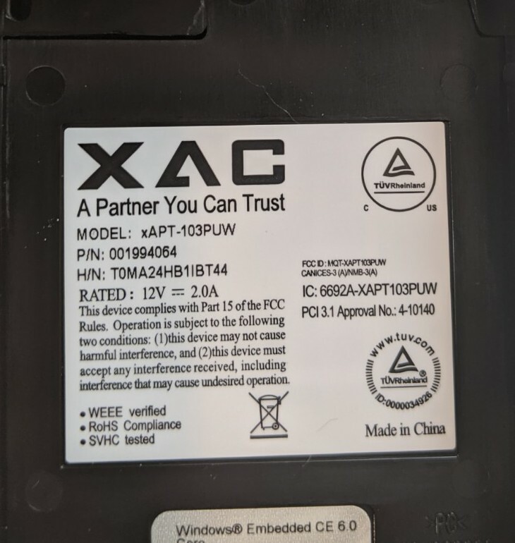 First Data FD 410 aAPT-103PUW Credit Card Payment Processing Terminal