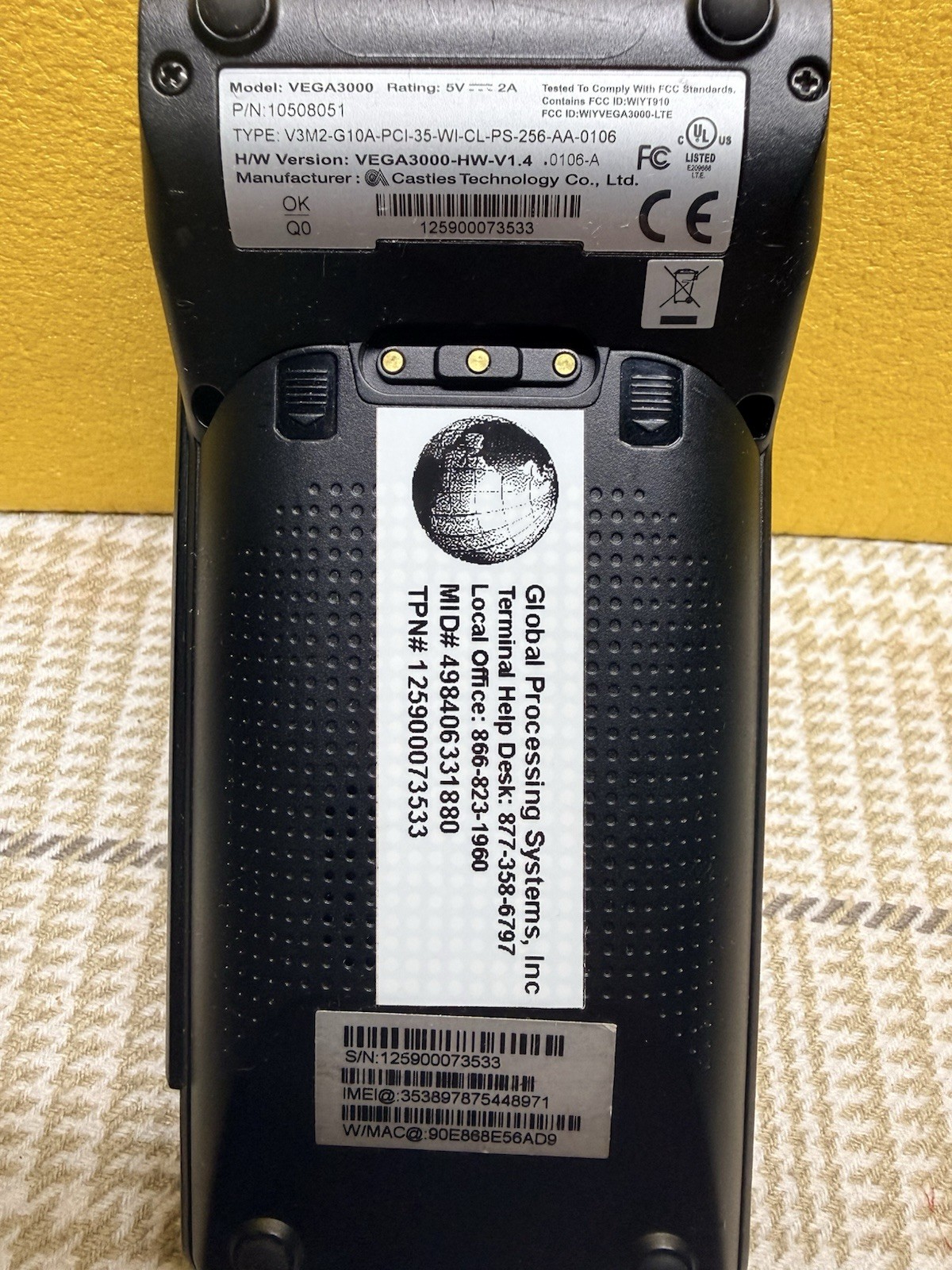 DEJAVOO Z9 VEGA3000 Credit Card Terminal v1.4