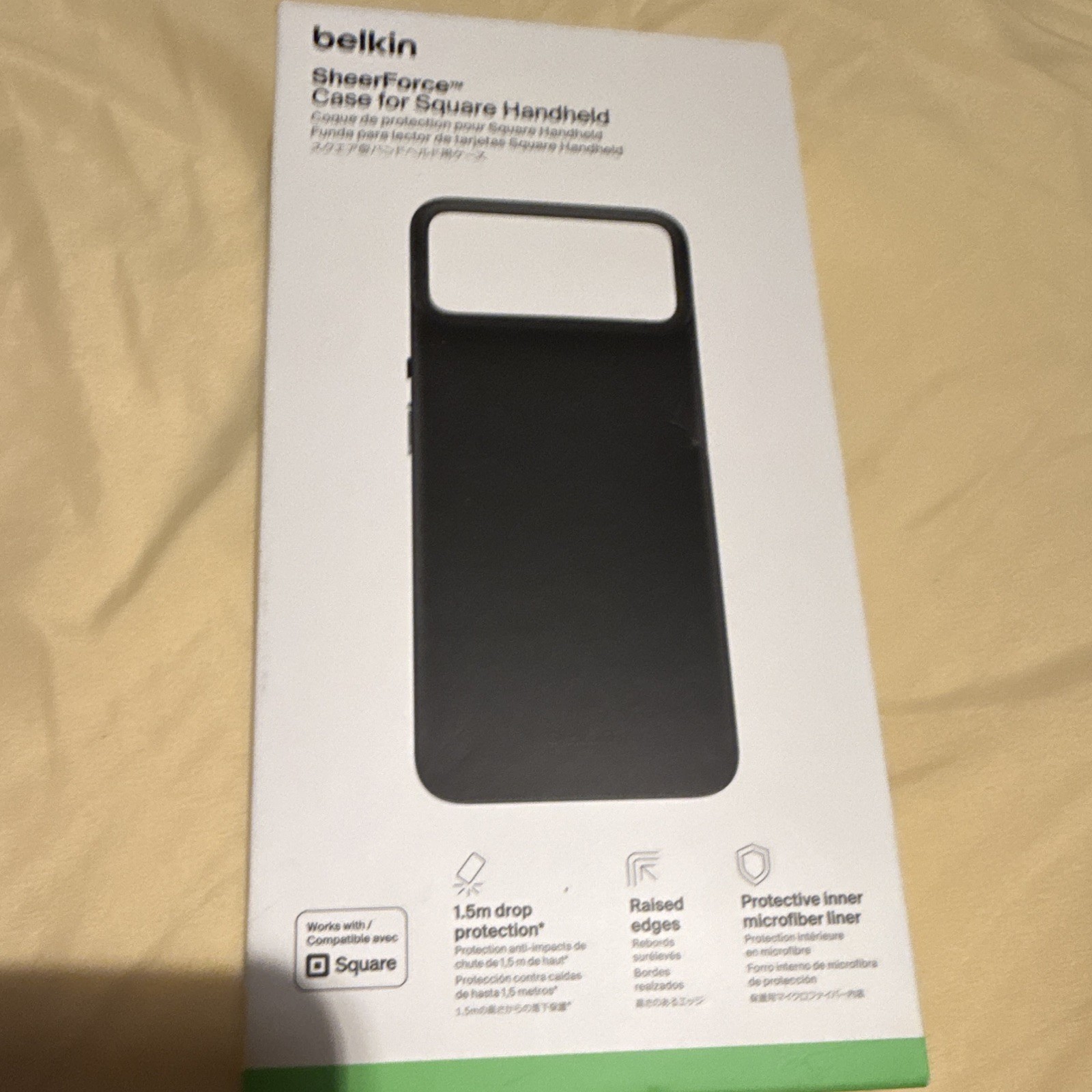 Belkin SheerForce Case for Square Handheld Card Reader, Black (F8M120)