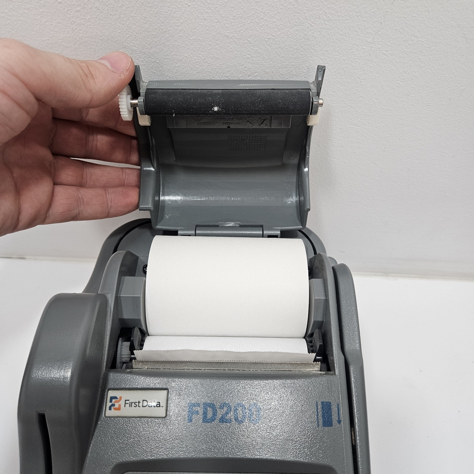 First Data FD200 Terminal & Check Reader With Power Adapter Fd-10c (Not Working