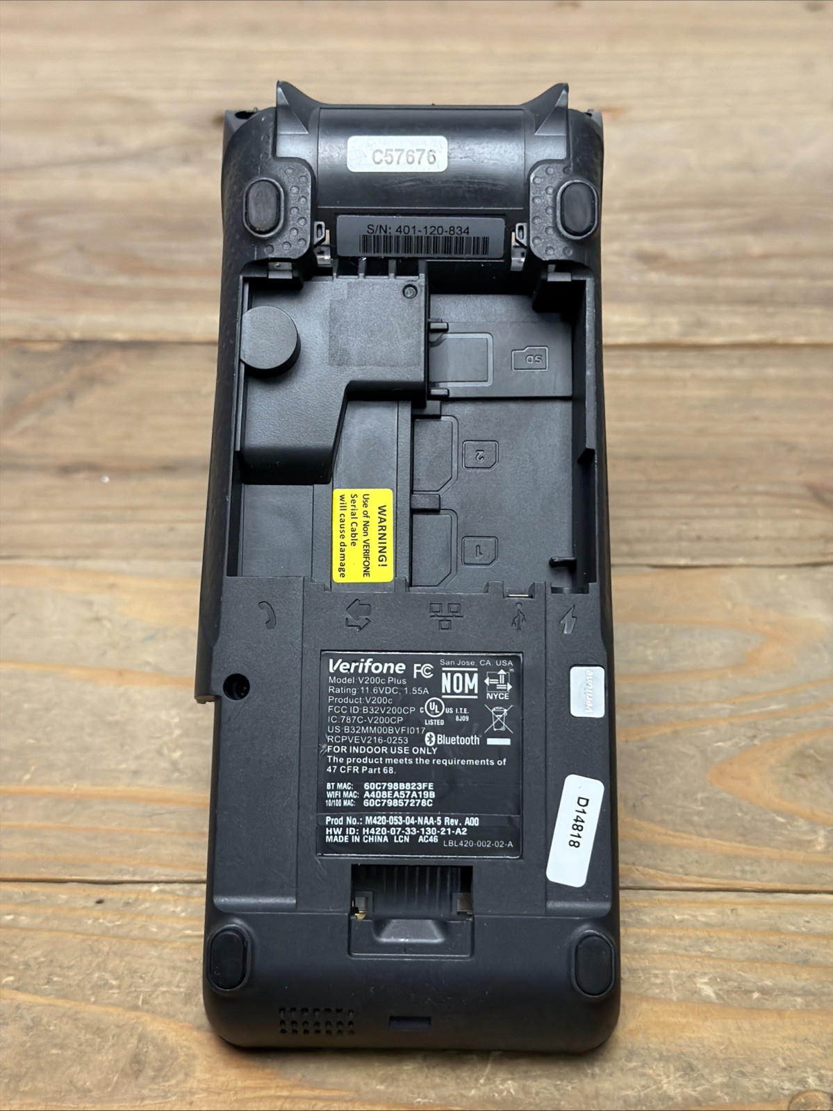 Verifone V200C Plus Credit Card Terminal Used *PARTS ONLY*