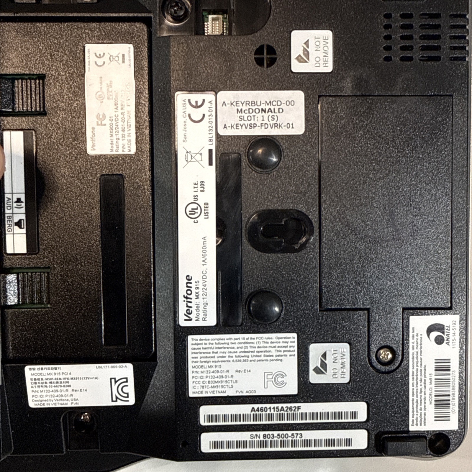 Lot 2 VeriFone MX 915 M132-409-01-R Credit Card Terminal Pin Pad Chip MX900