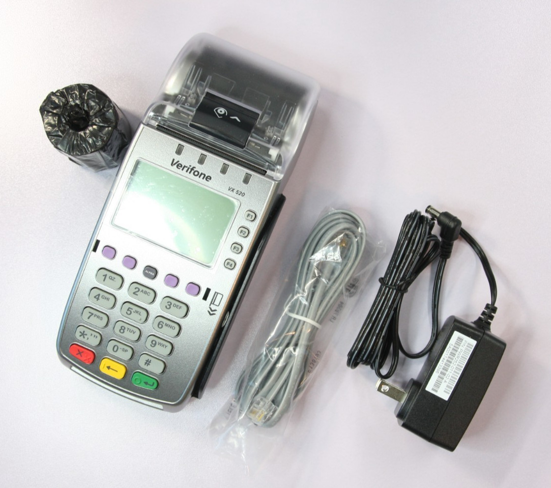 VeriFone VX 520 POS Terminal M252-653-AD-NAA-3 Excellent Condition