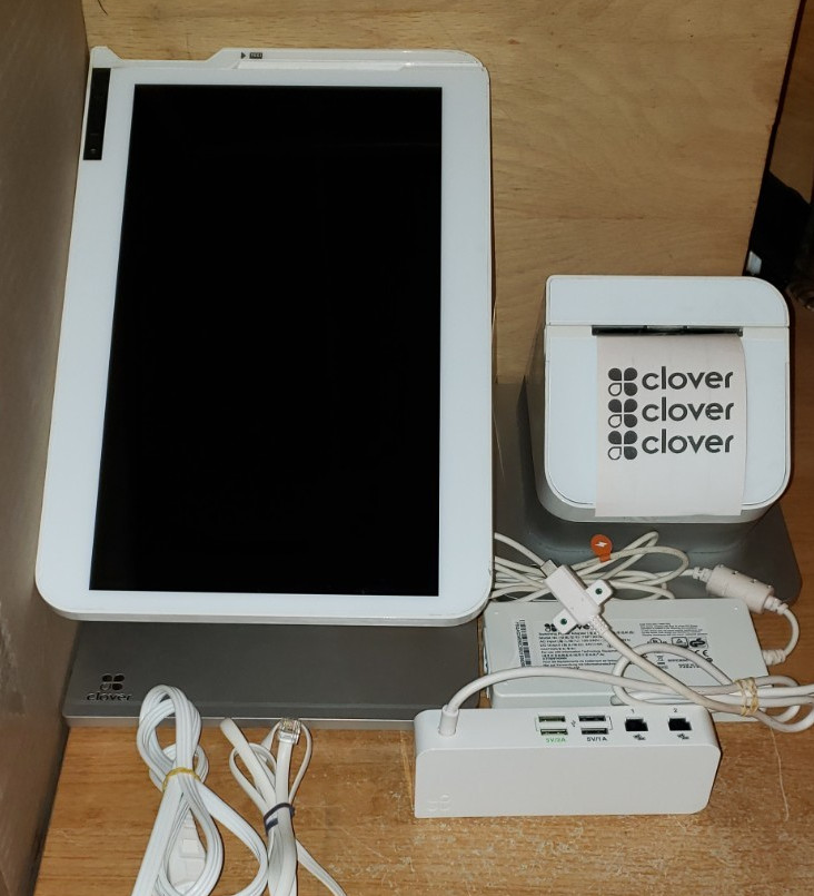 Clover Station C500 POS Point of Sale System w/ AC Adapter & P550 Printer Tested
