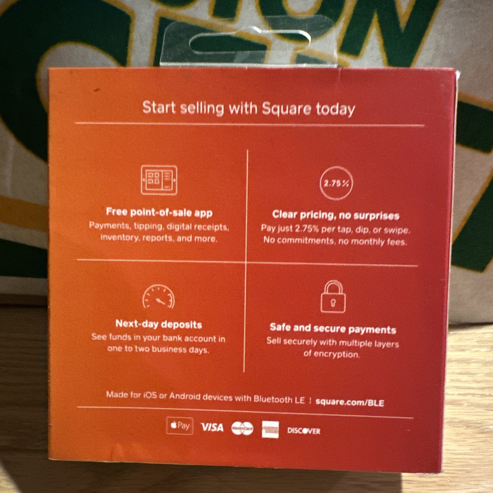 Square Credit Card Reader for Contactless and Chip Machine New Open Box