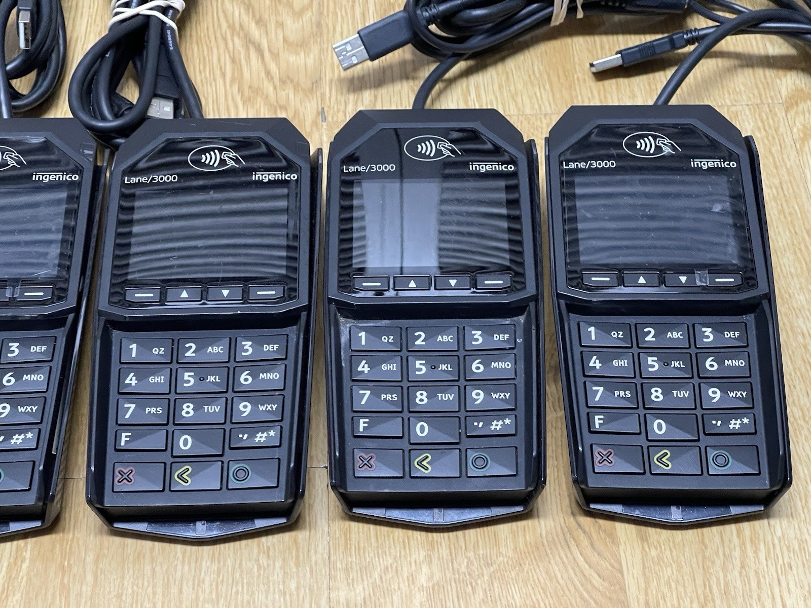 Lot of 6 Ingenico Lane/3000 Payment Terminal Credit Card Ethernet TRD30110877B