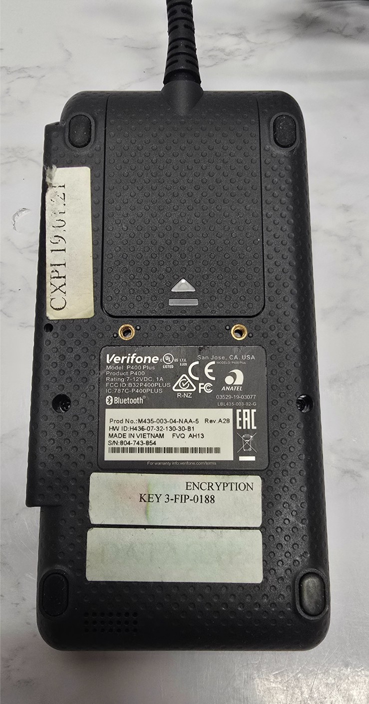 Verifone P400 Plus Stripe Credit Card Terminals