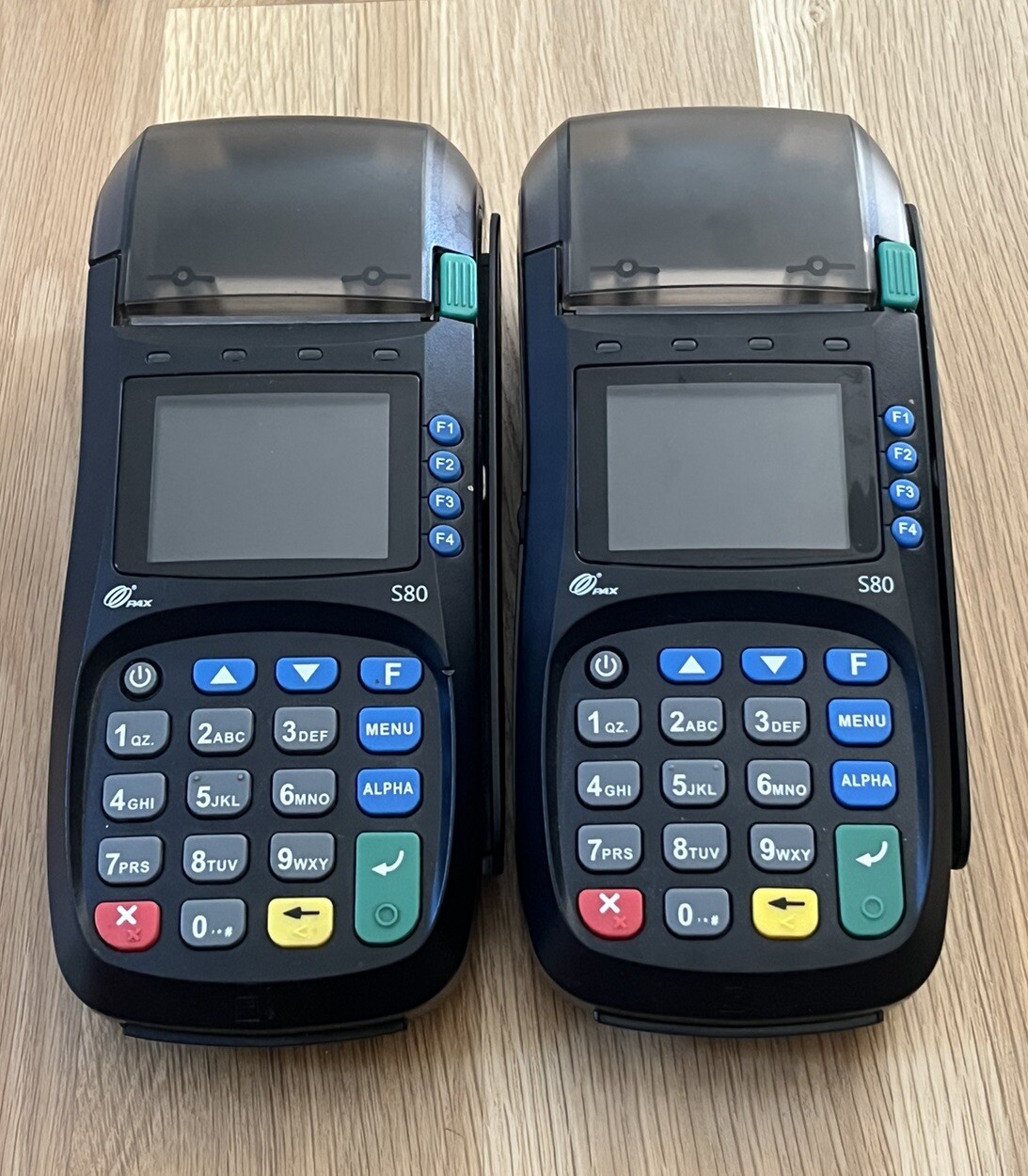 PAX S80 Credit Card Payment Terminals Lot Of 2 Clean Units Untested No Cords