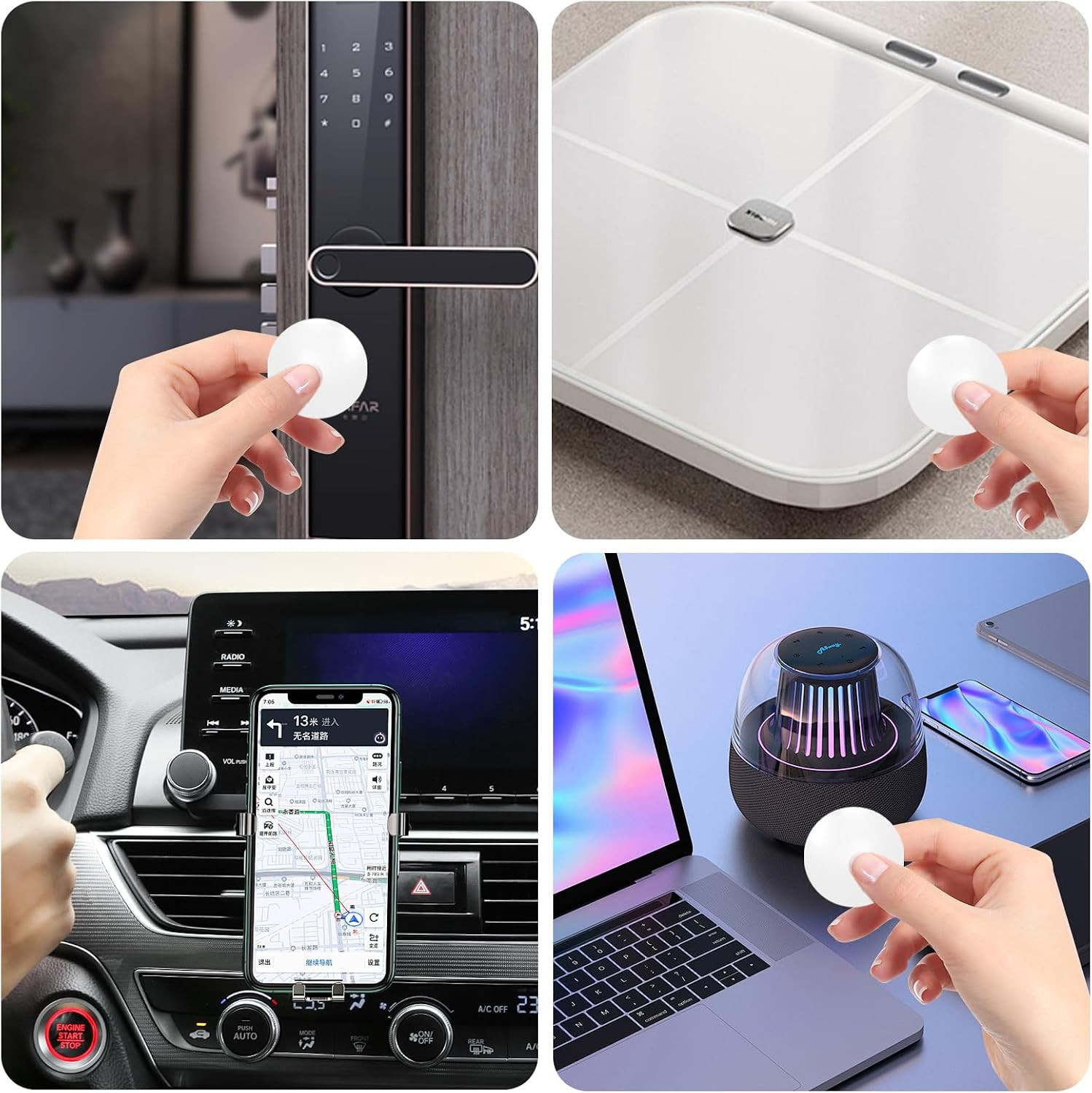 50 Pcs NFC Tags NTAG215 – Blank Rewritable NFC Cards, 504 Bytes Memory, Compatib