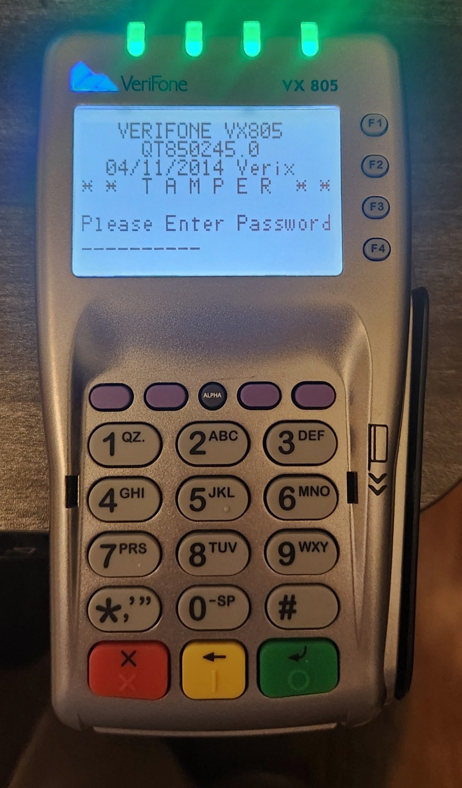 Verifone VX 805 PIN Pad/Contactactless Pay Card Reader 160mb Keypad