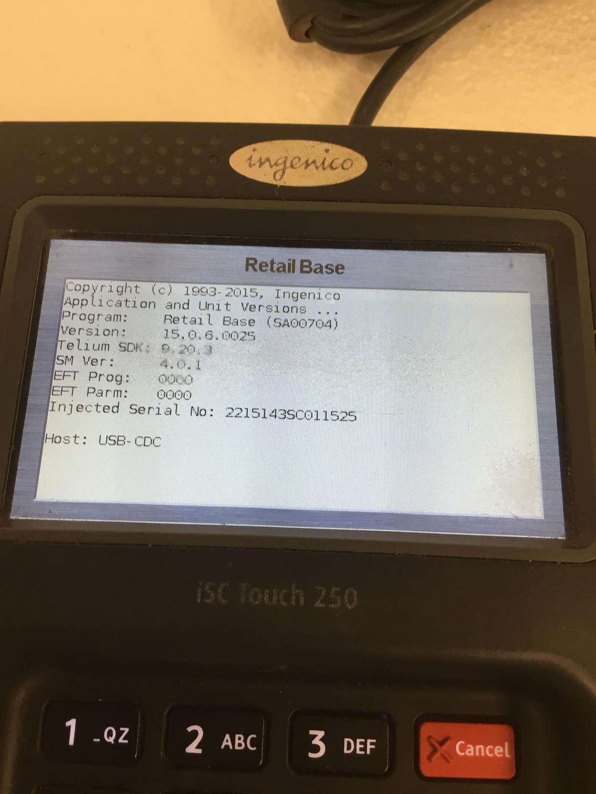 3x Ingenico ISC250-V4 – ISC Touch 250 Payment Terminal Credit Card Machine