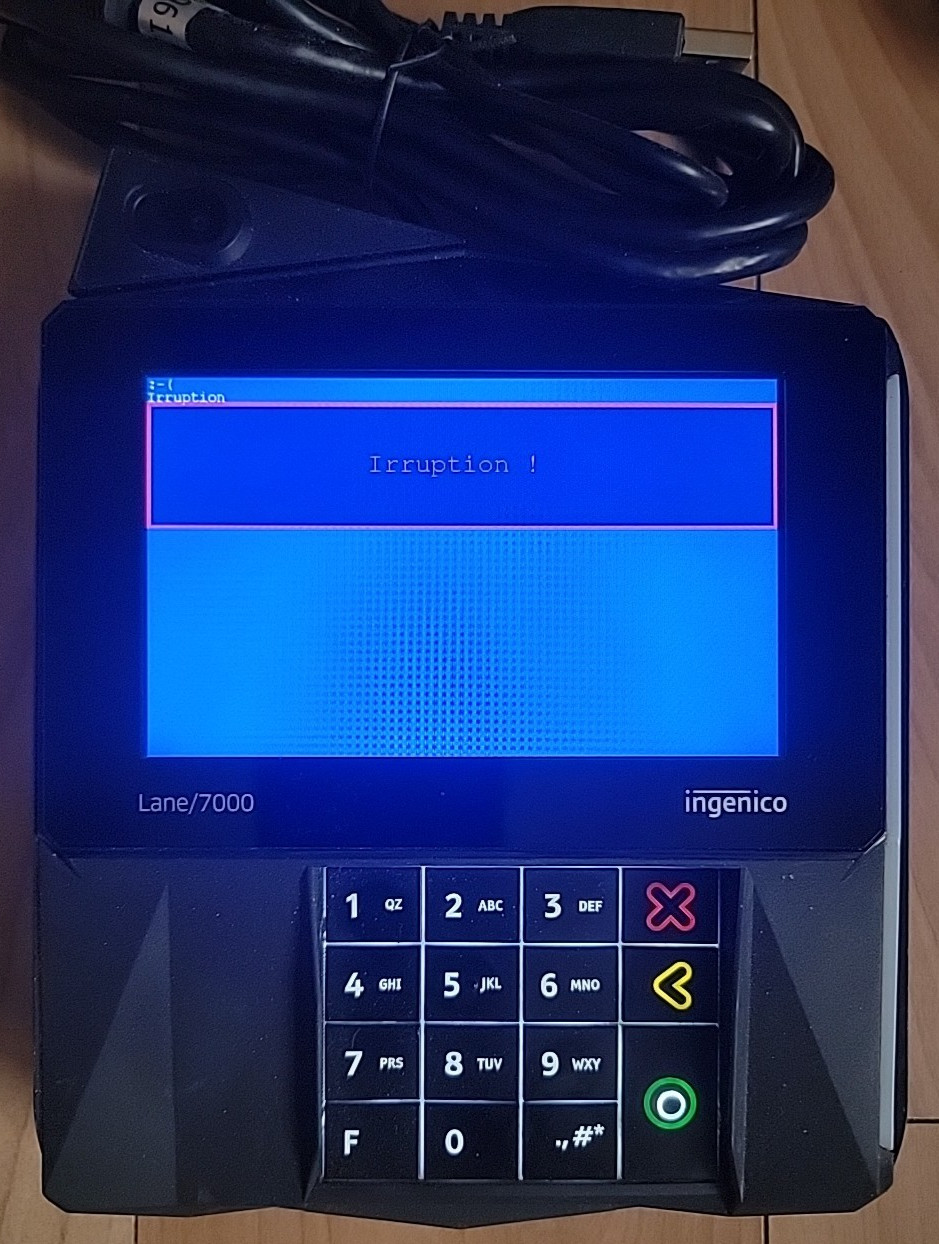 Ingenico Lane 7000 5-inch Credit Card Terminal with HDMI Power Supply FOR REAPIR