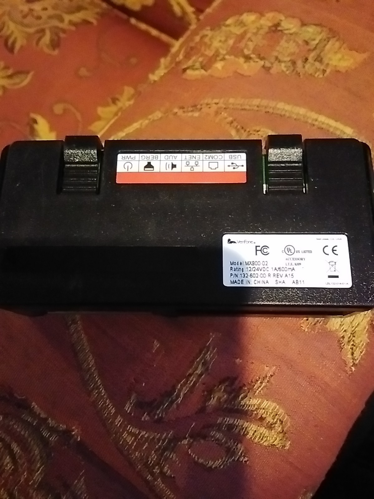 VeriFone I/O Block, Audio Berg w/ Tailgate Ethernet, Serial, USB for MX9XX