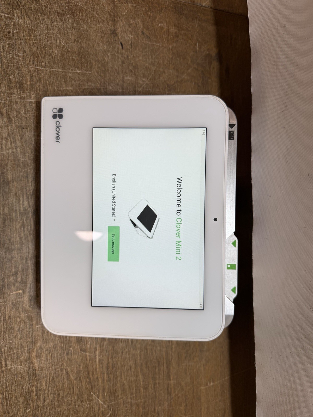 CLOVER MINI 2 POS TERMINAL AS IS POWERS ON FACTORY RESET HW 3.01 C302U
