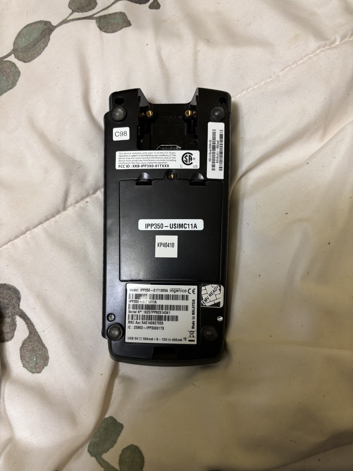 2 Ingenico IPP350 Credit Card Terminal