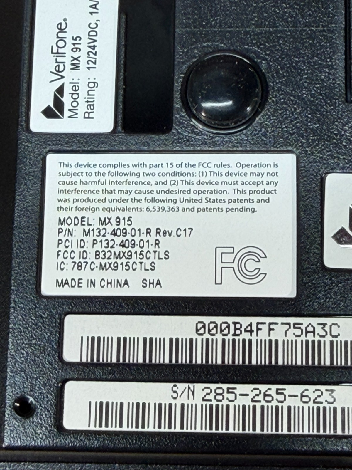Verifone MX915 Credit Card Payment Terminal Pin Pad