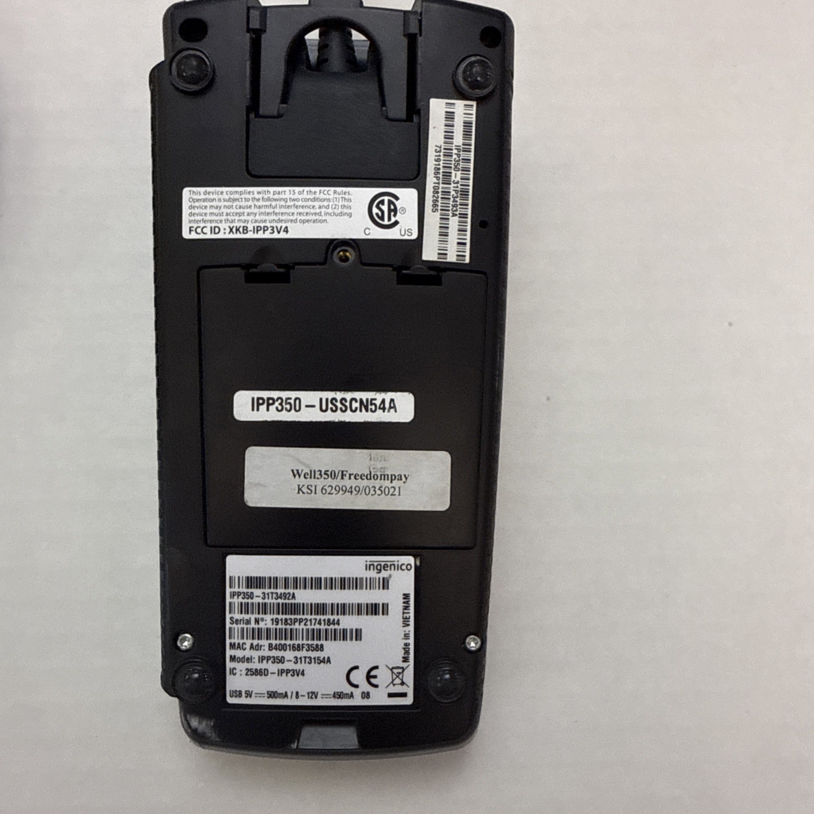 Ingenico IPP 350 USB Credit Card Terminal.