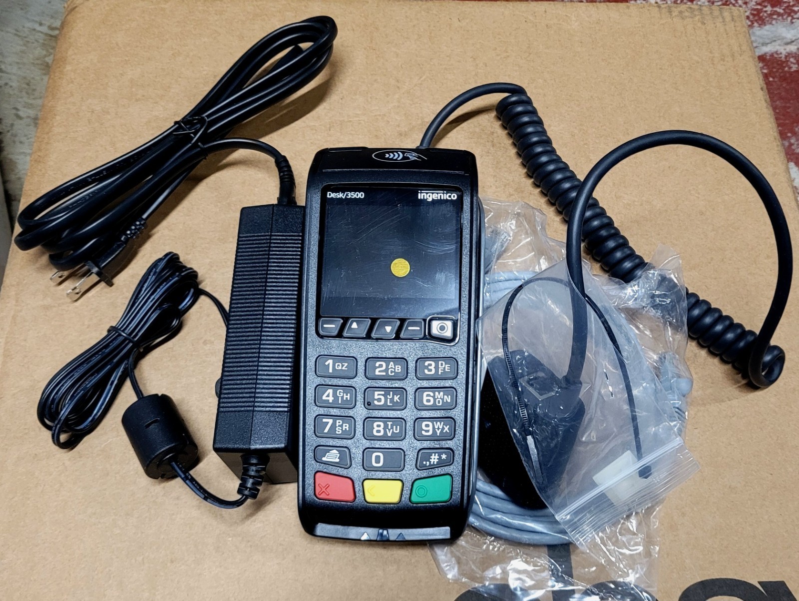 Ingenico Desk/3500 CL/Eth/Mod Credit Card Terminal DES35BA – Unused – CardPointe