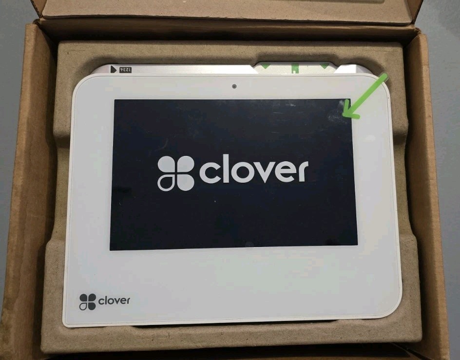 Clover Mini LTE POS Terminal Model C302 White Open Box Untested