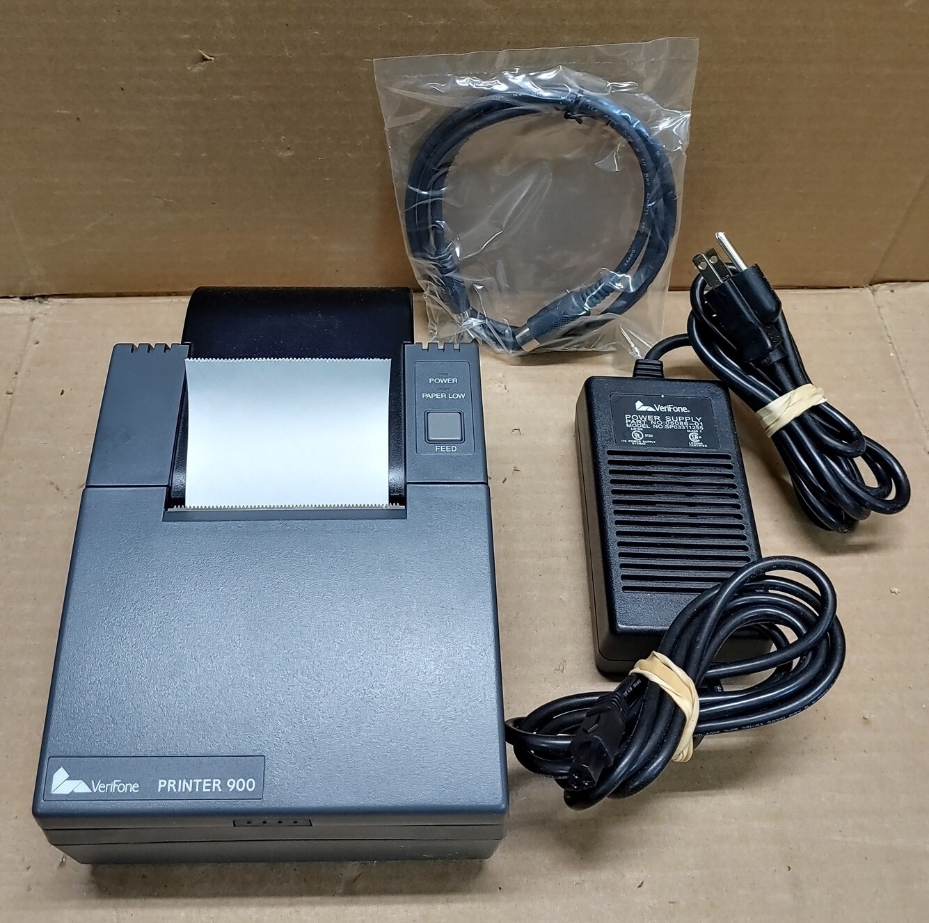 VeriFone P900 Credit Card Receipt Printer with Power supply and cables