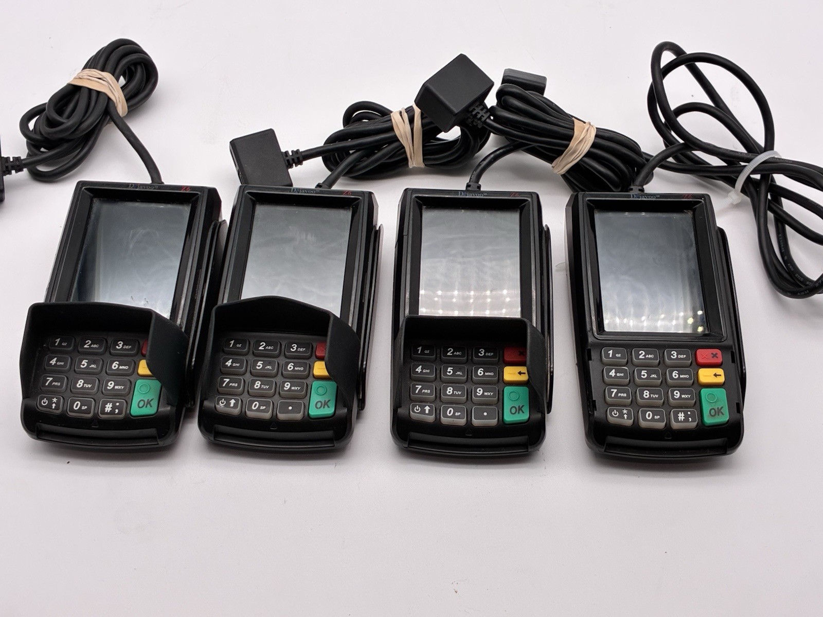 Lot of 4 Dejavoo Z6 Credit Card Terminals POS Machines For Parts Repair Locked