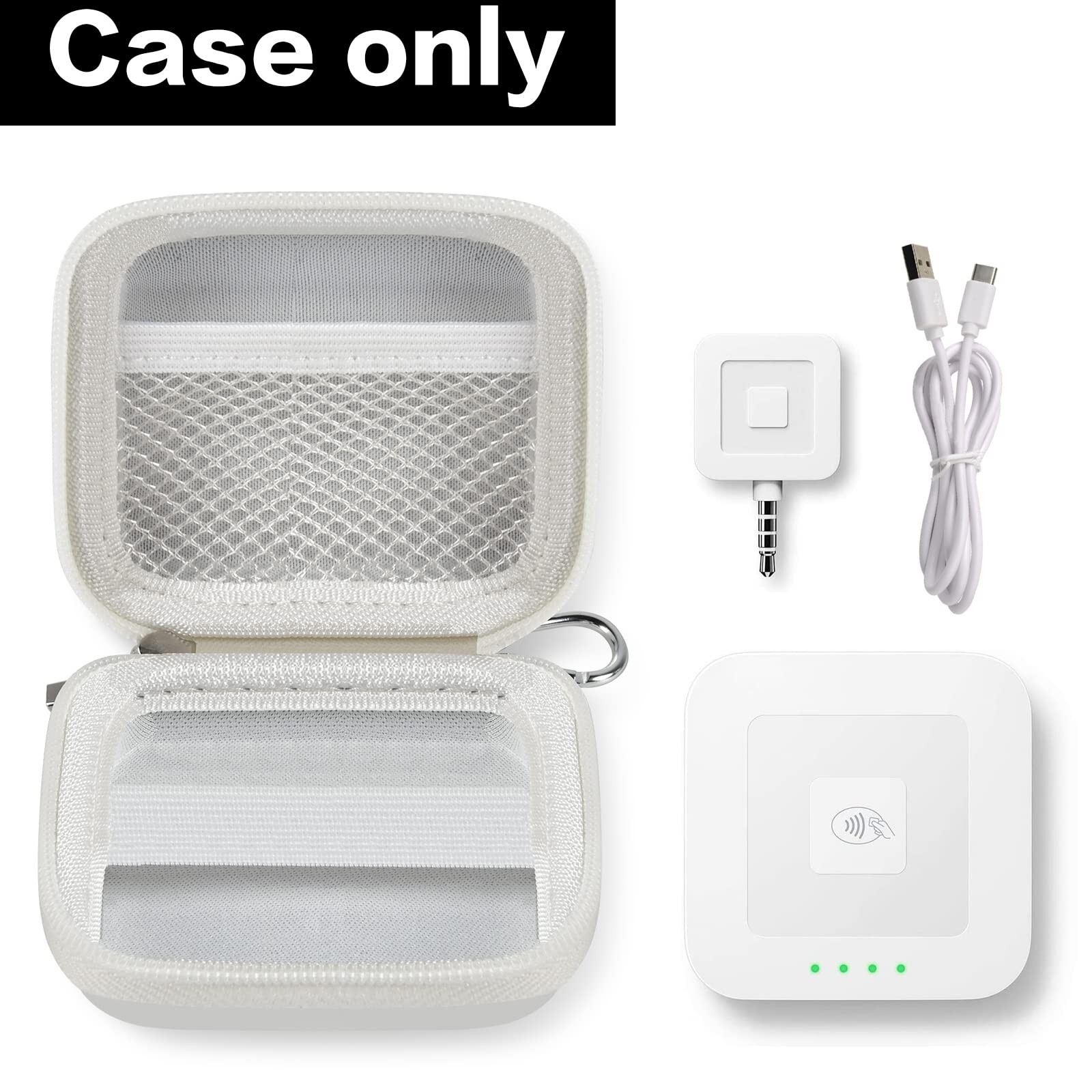 Chip Card Reader Scanner Case, Hard Carrying Bag Holder Fits Square A-SKU-048…