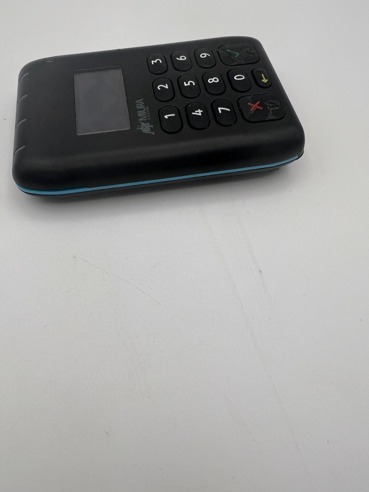 Miura Systems Credit Card Reader Machine Black Bluetooth Compact Digital Display
