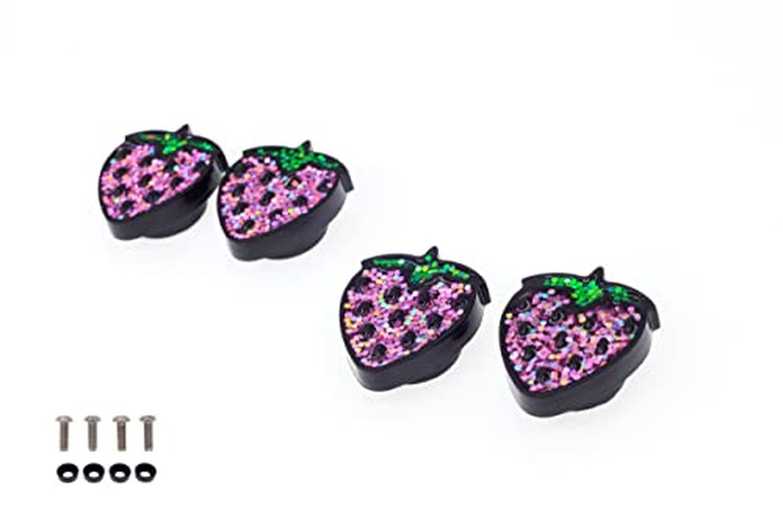 FD&D Multiple Use Shining Screw Cap, Pink Strawberry Pattern with M6 Machine …