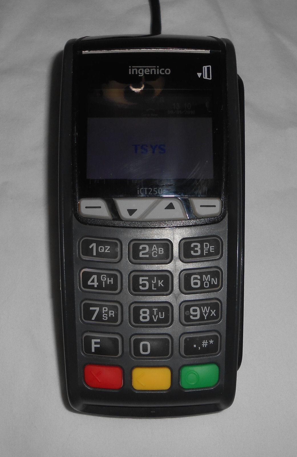 Ingenico ICT250 Credit Debit Card Terminal Reader Printer & Power Supply WORKING