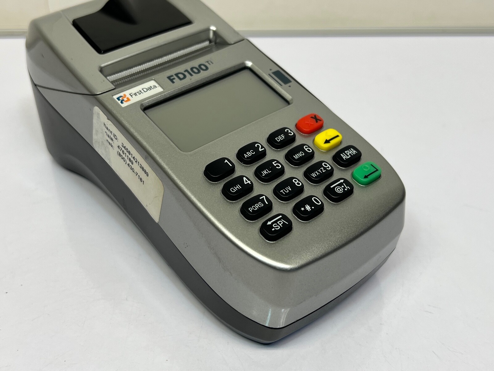 First Data FD100ti Silver Credit Card Terminal – Power cord
