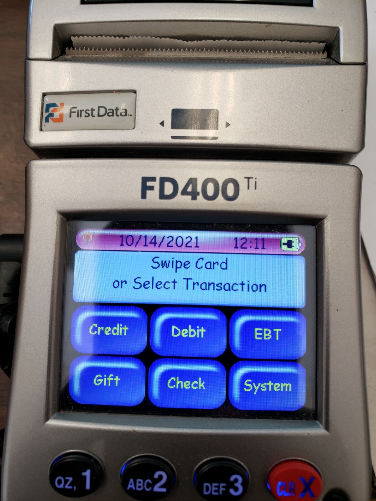 FD-400TI, WIRELESS CREDIT CARD MACHINE, BARELY USED-EXCELLENT CONDITION (A1-3)