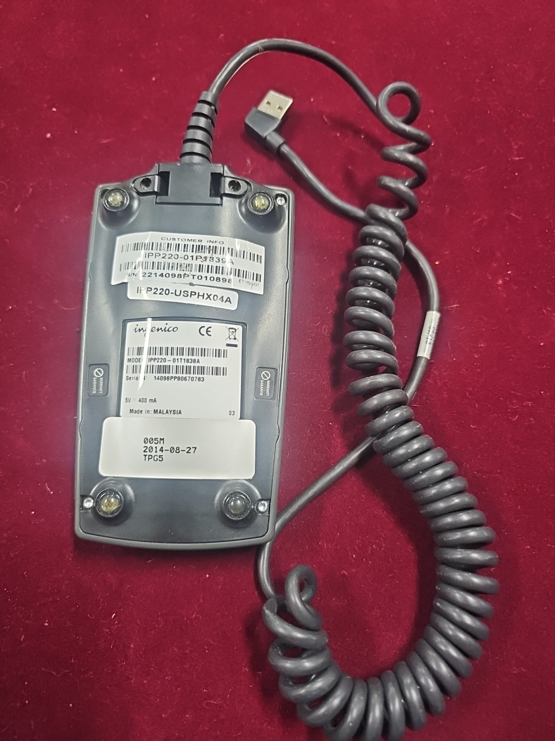 Ingenico iPP220 Payment Terminal With Cord