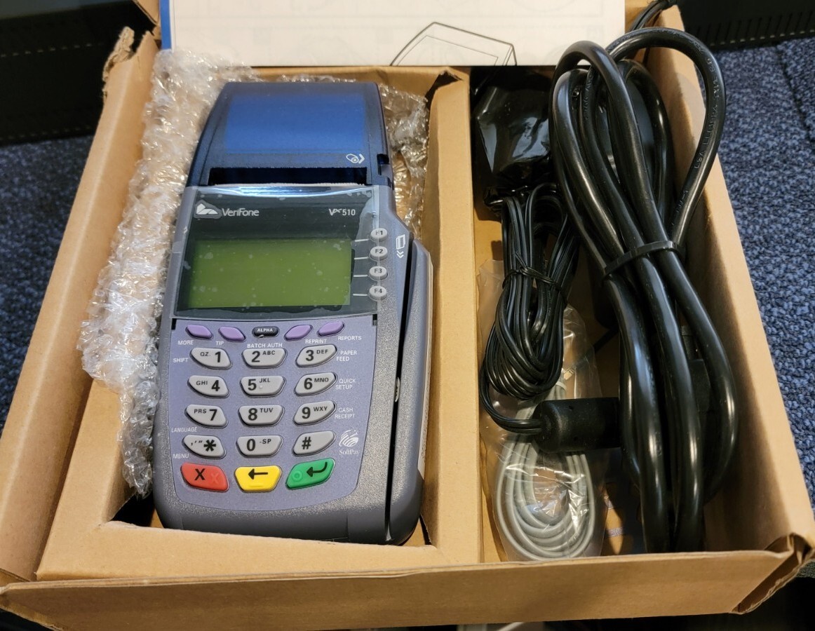 Verifone VX510 OMNI 3730 LE Credit/Debit Card Machine with Power Supply A+