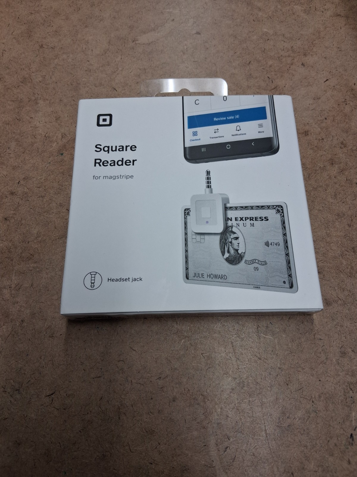 Square Credit Card Reader For iPhone/Android 3.5mm Headphone Jack Connector NEW