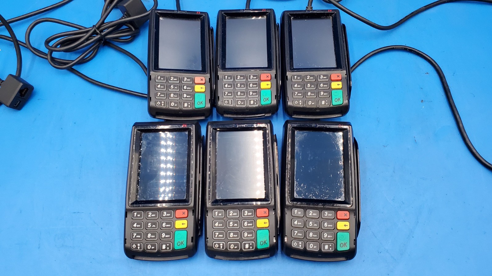Lot of 6/ DEJAVOO Z6 CREDIT CARD TERMINAL MODEL VEGA3000
