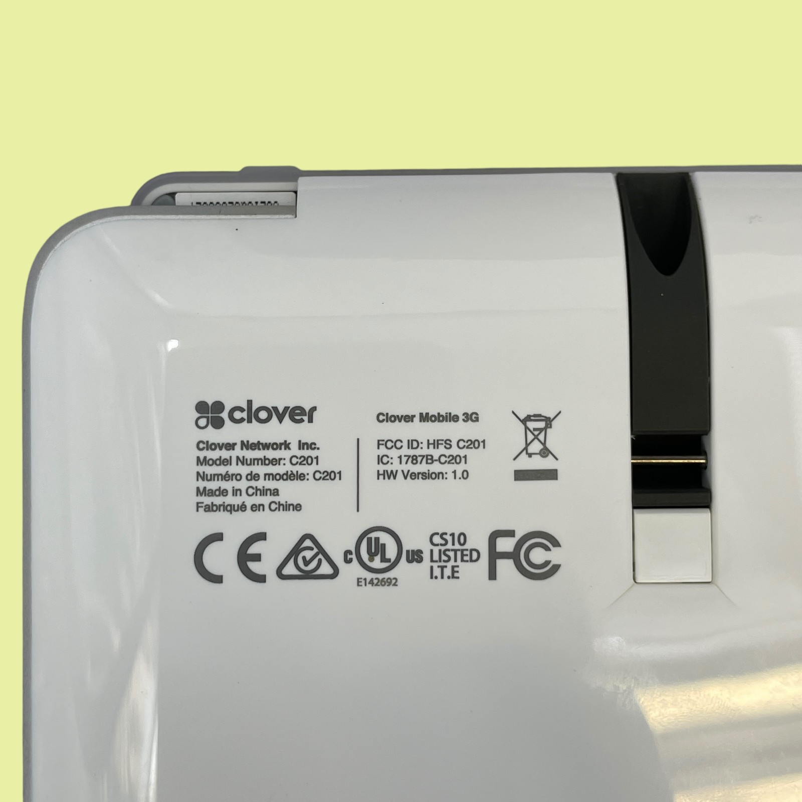 Clover Model: C201 Mobile POS Touchscreen Card Reader #MP3339