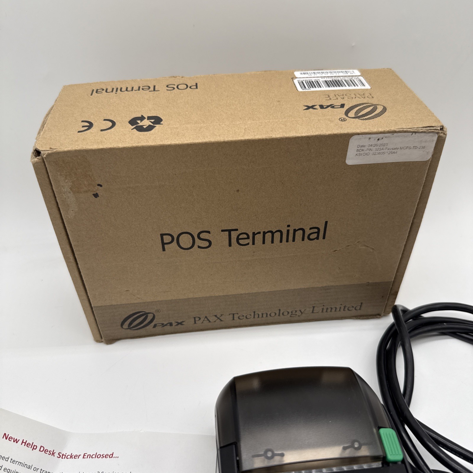 Used Pax S80 Credit Card Terminal with Power Cord Reset – Invalid IC Card- Works