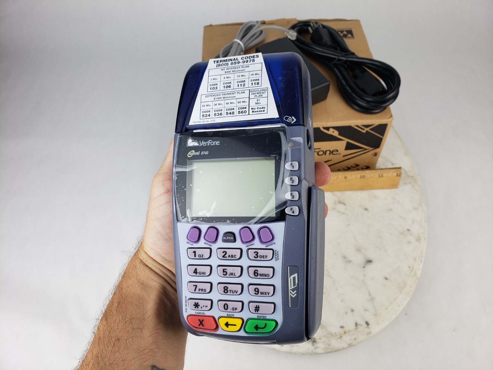 Verifone Omni 3740 Credit Card Reader – Terminal POS Swipe Power Cord