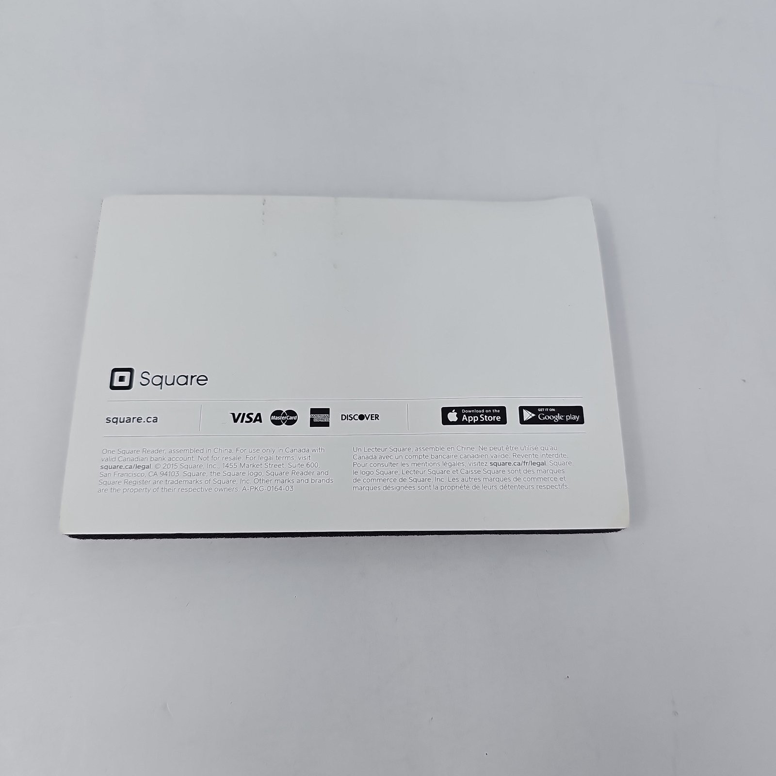 Square A-PKG-0206-01 Credit Debit Card Reader – White for Apple iPhone & Android