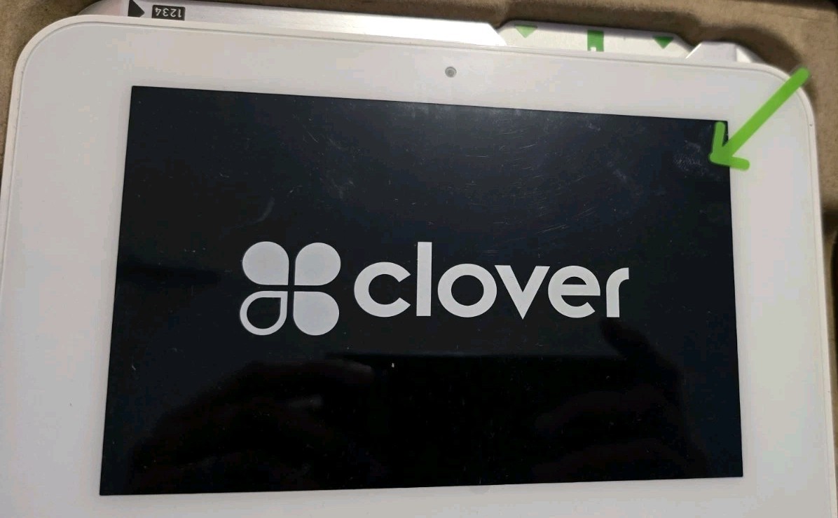 Clover Mini LTE POS Terminal Model C302 White Open Box Untested